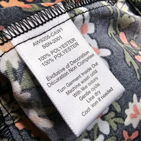 ATM Anthony Thomas Melillo Black Floral Print Shorts Size 8 - Picture 10 of 10